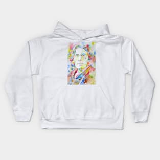 OSCAR WILDE watercolor portrait .6 Kids Hoodie